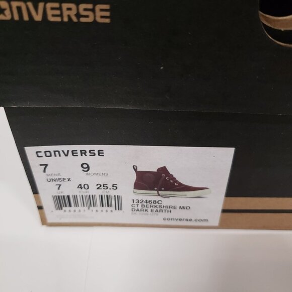 Converse Chuck Taylor all Star Berkshire mid Sneakers 132468C Size M/7 W/9 - Picture 7 of 8